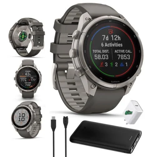 Garmin Fenix 9 Pro Solar 47mm Titanium GPS Smartwatch Pebble Gray Band