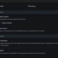 WebRTC protection toggle in Surfshark VPN