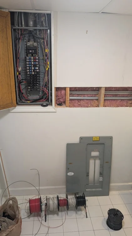 Breaker panel and conduit 